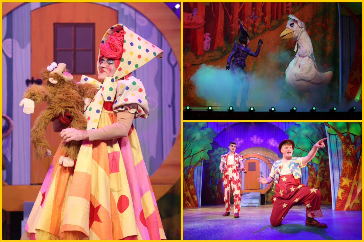 The cast of Mother Goose performing at the Everyman Theatre